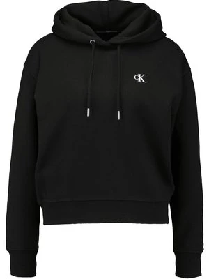 Bluza z kapturem Calvin Klein Jeans czarny