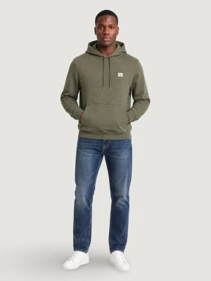 Bluza z kapturem Calvin Klein Jeans oliwkowy