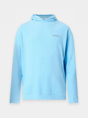 Bluza z kapturem Calvin Klein niebieski