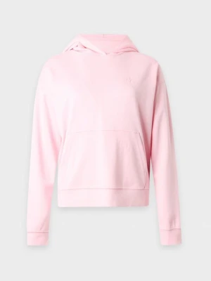 Bluza z kapturem Calvin Klein różowy melanż