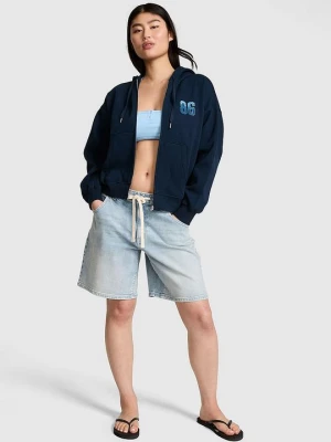 Bluza z kapturem Campus Fleece™ zapinana na zamek Victoria's Secret Niebieski