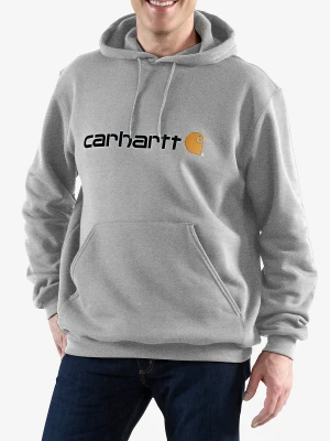 Bluza z kapturem Carhartt Signature Logo Sweatshirt - heather grey