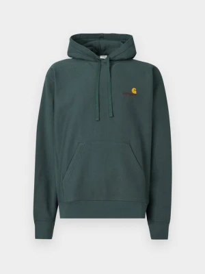 Bluza z kapturem Carhartt WIP ciemnozielony