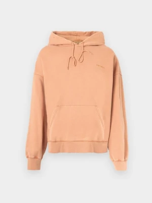 Bluza z kapturem Carhartt WIP pomarańczowy