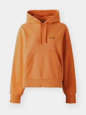 Bluza z kapturem Carhartt WIP pomarańczowy