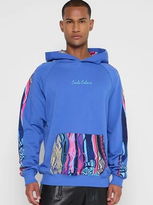 Bluza z kapturem Carlo Colucci niebieski