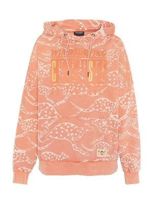 Bluza z kapturem Chiemsee pomarańczowy melanż