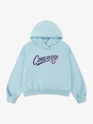 Bluza z kapturem Converse jasnoniebieski