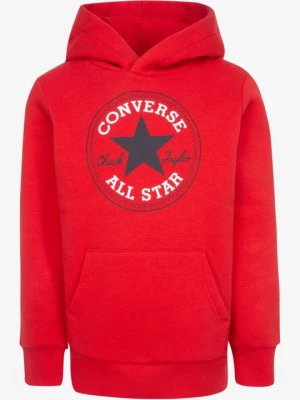 Bluza z kapturem Converse czerwony