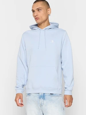 Bluza z kapturem Converse jasnoniebieski