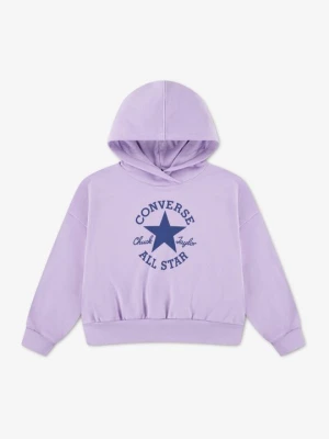 Bluza z kapturem Converse liliowy
