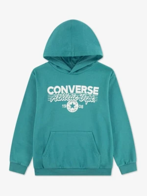 Bluza z kapturem Converse zielony