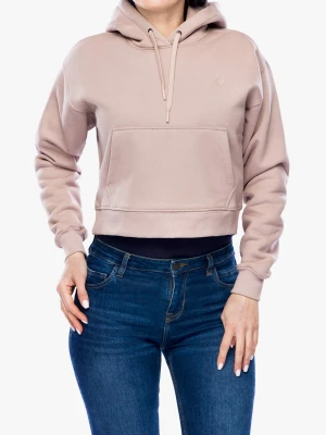 Bluza z kapturem damska Black Diamond Crop Pullover Hoody - pale mauve