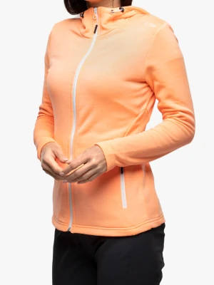 Bluza z kapturem damska CMP Orianna Jacket Fix Hood - sunrise mel