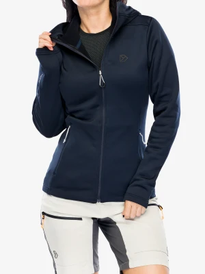 Bluza z kapturem damska Didriksons Anneli Full Zip 2 - dark night blue