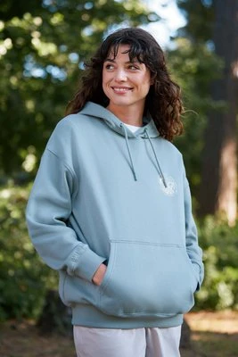 Bluza z kapturem damska EMS z nadrukiem, luźny krój - Green