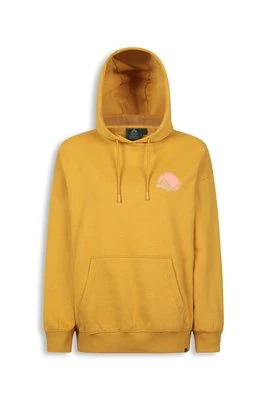 Bluza z kapturem damska EMS z nadrukiem, luźny krój - Yellow