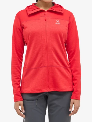 Zdjęcie produktu Bluza z kapturem damska Haglofs ROC Flash Mid Hood - bright red