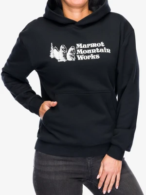 Bluza z kapturem damska Marmot MMW Hoody - black