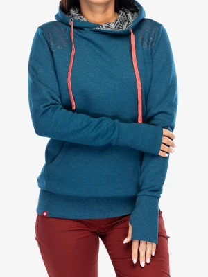 Bluza z kapturem damska Ocun Hoodie - blue opal/silverscone