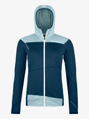 Bluza z kapturem damska Ortovox Fleece Light Hoody - deep ocean