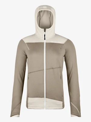 Bluza z kapturem damska Ortovox Fleece Light Hoody - grey sand