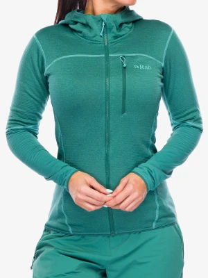 Bluza z kapturem damska Rab Ascendor Hoody - eucalyptus