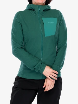 Zdjęcie produktu Bluza z kapturem damska Rab Tecton Hoody - green slate