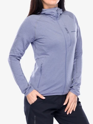 Bluza z kapturem damska Salomon Essential Lightwarm Hoodie - blue granite