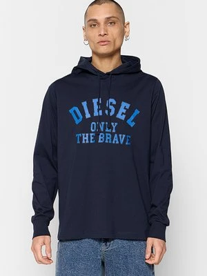 Bluza z kapturem Diesel niebieski