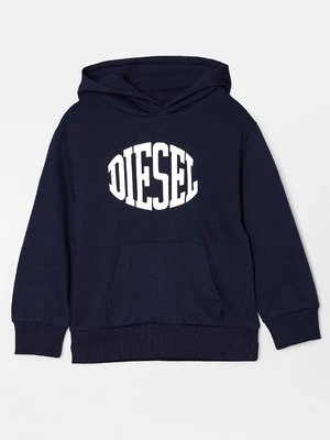 Bluza z kapturem Diesel granatowy