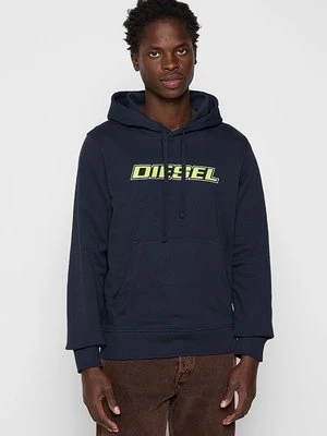 Bluza z kapturem Diesel granatowy