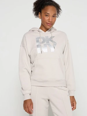 Bluza z kapturem DKNY beżowy