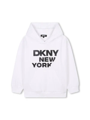 Bluza z kapturem DKNY biały