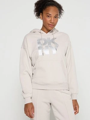 Bluza z kapturem DKNY beżowy