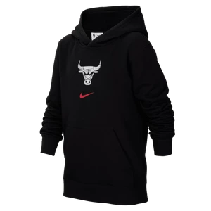 Bluza z kapturem dla dużych dzieci (chłopców) Nike NBA Chicago Bulls Club City Edition - Czerń