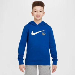 Bluza z kapturem dla dużych dzieci (chłopców) Nike NBA Golden State Warriors Club Fleece Essential - Niebieski