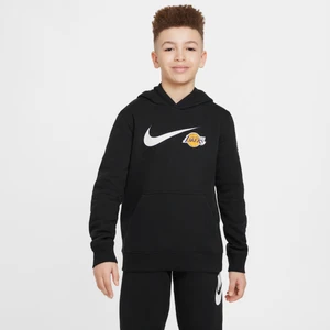 Bluza z kapturem dla dużych dzieci (chłopców) Nike NBA Los Angeles Lakers Club Fleece Essential - Czerń