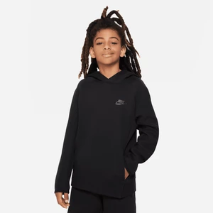 Bluza z kapturem dla dużych dzieci (chłopców) Nike Sportswear Tech Fleece - Czerń