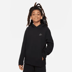 Bluza z kapturem dla dużych dzieci (chłopców) Nike Tech Fleece - Czerń