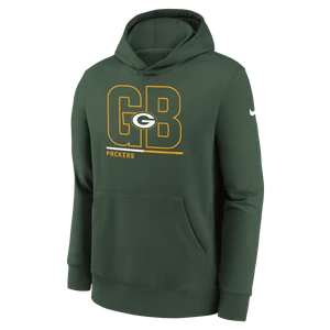 Bluza z kapturem dla dużych dzieci Green Bay Packers City Code - Zieleń Nike