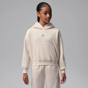 Bluza z kapturem dla dużych dzieci Jordan Brooklyn Fleece - Biel