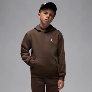 Bluza z kapturem dla dużych dzieci Jordan Brooklyn Fleece - Brązowy