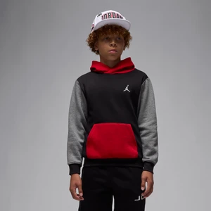 Bluza z kapturem dla dużych dzieci Jordan Brooklyn Fleece - Czerń