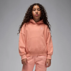 Bluza z kapturem dla dużych dzieci Jordan Brooklyn Fleece - Pomarańczowy