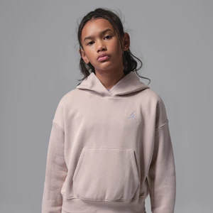 Bluza z kapturem dla dużych dzieci Jordan Brooklyn Fleece - Różowy