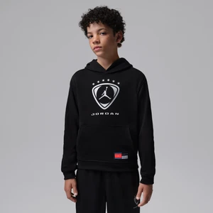 Bluza z kapturem dla dużych dzieci Jordan Club - Czerń