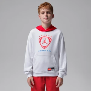 Bluza z kapturem dla dużych dzieci Jordan Club - Czerwony