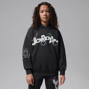 Bluza z kapturem dla dużych dzieci Love is in the Air Jordan - Czerń