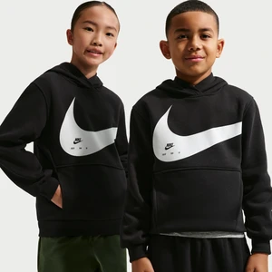 Bluza z kapturem dla dużych dzieci Nike Club - Czerń